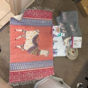 FULL LLAMA BATHROOM SET